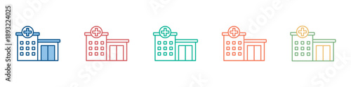 Hospital Icon Set Multiple Style Collection 