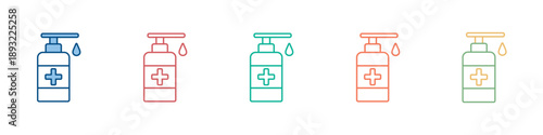 Hand Sanitizer Icon Set Multiple Style Collection 