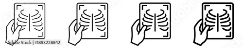 Tx-Ray Image Icon Set Different Style Collection
