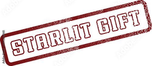 Starlit Gift textured red rubber stamp message for special presents and thoughtful offerings