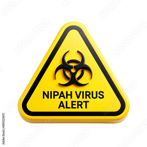 Nipah Virus Alert Biohazard Warning Sign