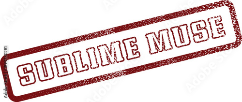 Vintage style rubber stamp impression presenting a sublime muse for artistic inspiration