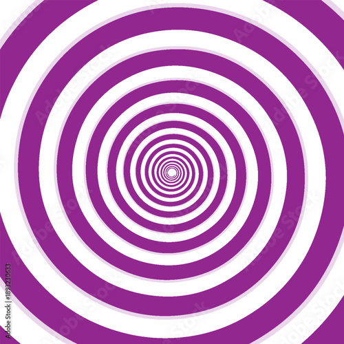 Warped Circles Banner. Psychedelic Warped Lines Optical Illusion Texture. Abstract Geometric Background Vector Design. purple and White Modern Pattern Op Art Illustration.