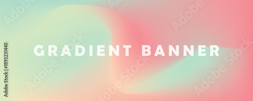 Abstract pastel gradient background with soft curves for banner and presentation
