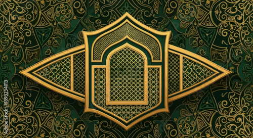 Islamic Golden Ornate Pattern.