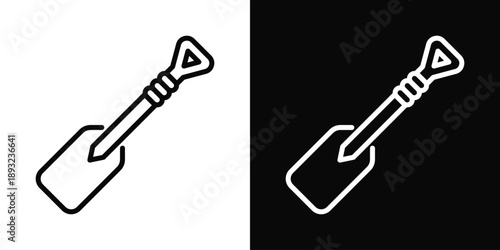 Paddle Icon White And Black Background Style