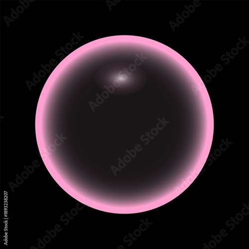 Pink bubble gum realistic vector