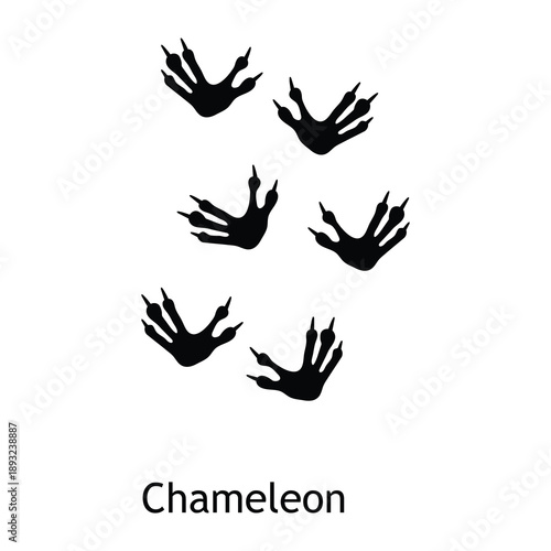 Chameleon Reptile Foot Vector EPS, Chameleon Foot Isolated on White Background