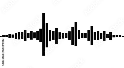 Abstract Sound Waveform Graphic Representation.