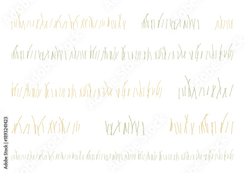 草原の手描きイラストセット2