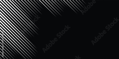 Black radial comics style lines, Straight Vertical Lines, isolated on white background. Speed abstract. Vector illustration