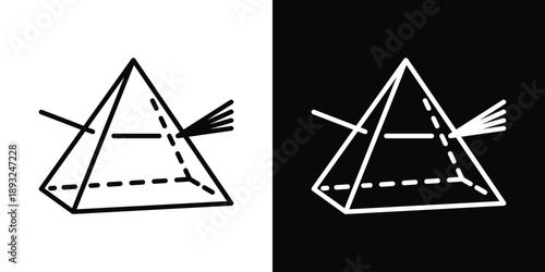 Quantum Optics Icon White And Black Background Style