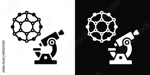 Quantum Dots Icon White And Black Background Style