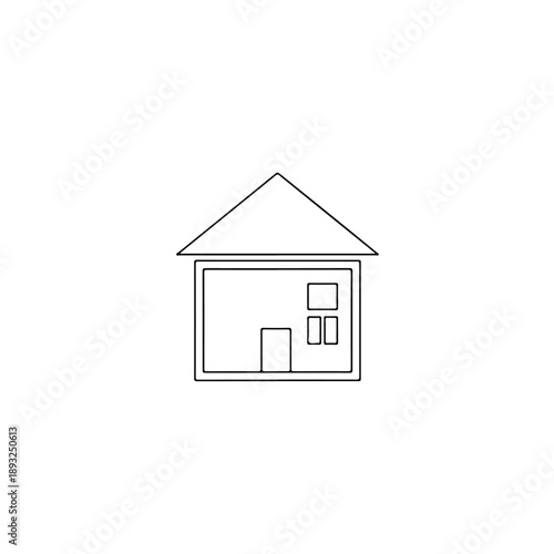 Minimalist house interior vector illustration with rooms and furniture