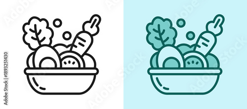 Healthy Meal whitegreen icon