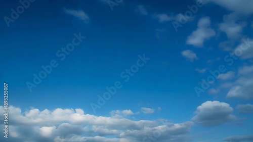 Blue sky with white clouds moving peacefully video
