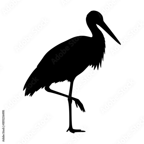 stork bird vector icon