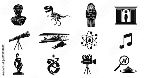 set of silhouettes of people