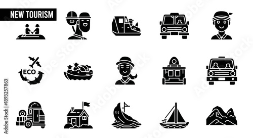 set of silhouettes of people