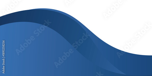 Abstract modern blue wavy header business banner horizontal background eps10