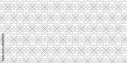 Black and white intricate geometric pattern on isolated on white background
