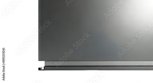 Minimalist Dark Gray Surface with Subtle Curve and White Background