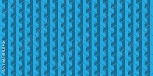 Blue geometric pattern with repeating triangular shapes and varying shades
