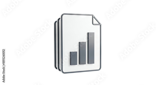 Stack of Documents with Bar Chart Icon