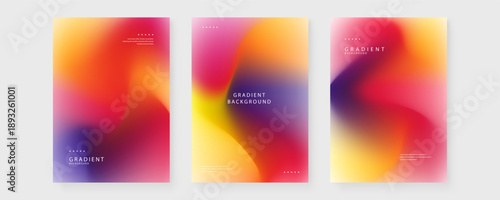 Collection of intense dark gradient posters featuring deep purple orange and red hues for luxury branding and moody aesthetics