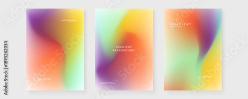 Vibrant multi color rainbow mesh gradient background for artistic and creative media projects