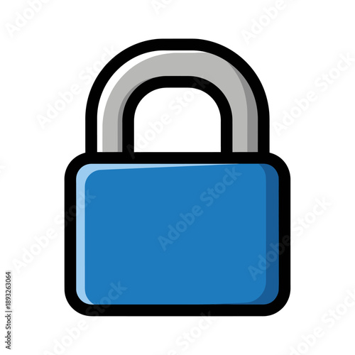 Secure Padlock Privacy and Data Protection Vector Illustration