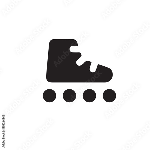 skates icon flat background