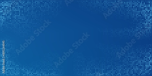 Futuristic binary code background with glowing blue digits 0 and 1, representing digital data, coding. Abstract tech backdrop for presentations, online webinar, and infographics. Vector illustration.