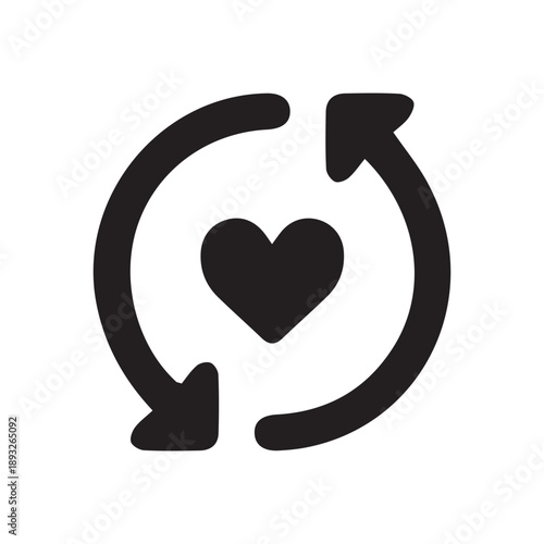 A 3d red heart icon designed as a romantic travel symbol for a city or country internet button in a vector art illustration