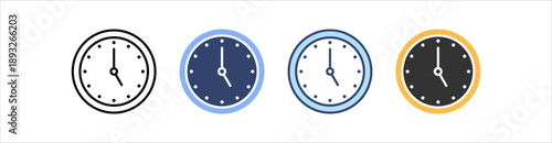 Clock Icon Set Multiple Style Collection