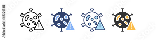 Virus Icon Set Multiple Style Collection
