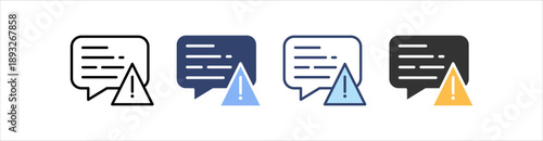 Error Message Icon Set Multiple Style Collection