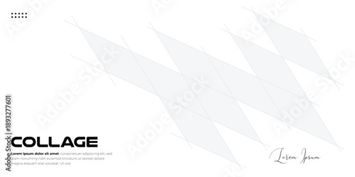 Minimal diagonal grid photo collage layout for modern creative presentation and portfolio display