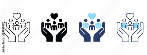 Customer care icon set multiple style collection featuring versatile icons for client support, technical assistance, service 