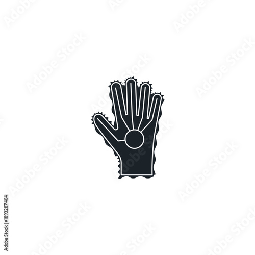 Haptic Feedback Glove Icon, Vibration Motion Touch Vector Illustration, Sensory Feedback Technology