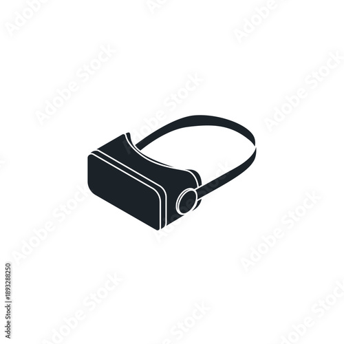 Virtual Reality VR Headset Icon, Minimalist Gaming Goggles Vector Illustration, Immersive Technology Equipment