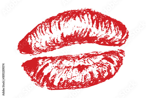 Lipstick kiss mark Romantic lip print Imprint of lips kiss Sexy lips makeup Female mouth Love symbol Design element for beauty fashion poster Valentines Day wedding