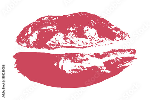 Lipstick kiss mark Romantic lip print Imprint of lips kiss Sexy lips makeup Female mouth Love symbol Design element for beauty fashion poster Valentines Day wedding