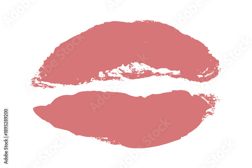 Lipstick kiss mark Romantic lip print Imprint of lips kiss Sexy lips makeup Female mouth Love symbol Design element for beauty fashion poster Valentines Day wedding