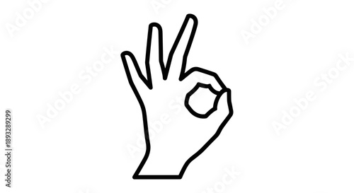 Hand gesture showing the OK sign with fingers.