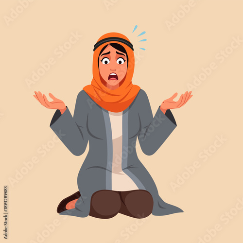 Muslim woman shocked surprised confused Muslim girl hijab modesty ramadan.
