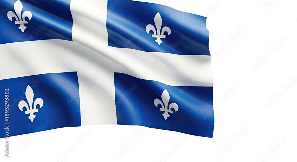 Naklejka premium Quebec Flag Waving