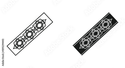 Intricate Ironwork Railings in Black and White