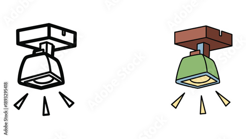 Ceiling light fixtures with downward lighting