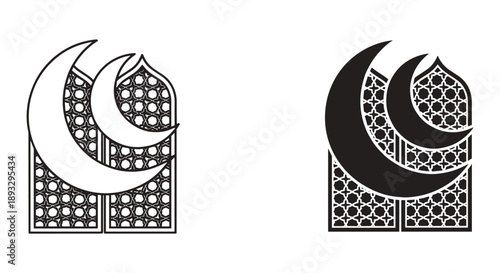 Abstract Crescent Moons Pattern Design